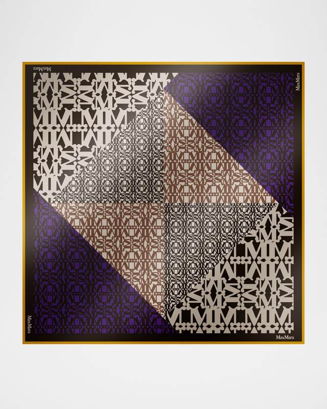 Monogram-Print Silk Scarf